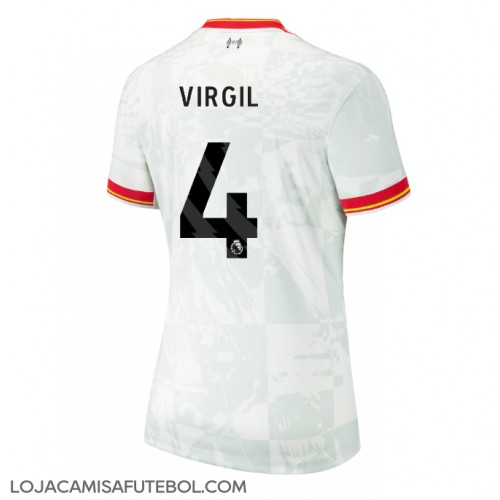 Camisa de Futebol Liverpool Virgil van Dijk #4 Equipamento Alternativo Mulheres 2024-25 Manga Curta